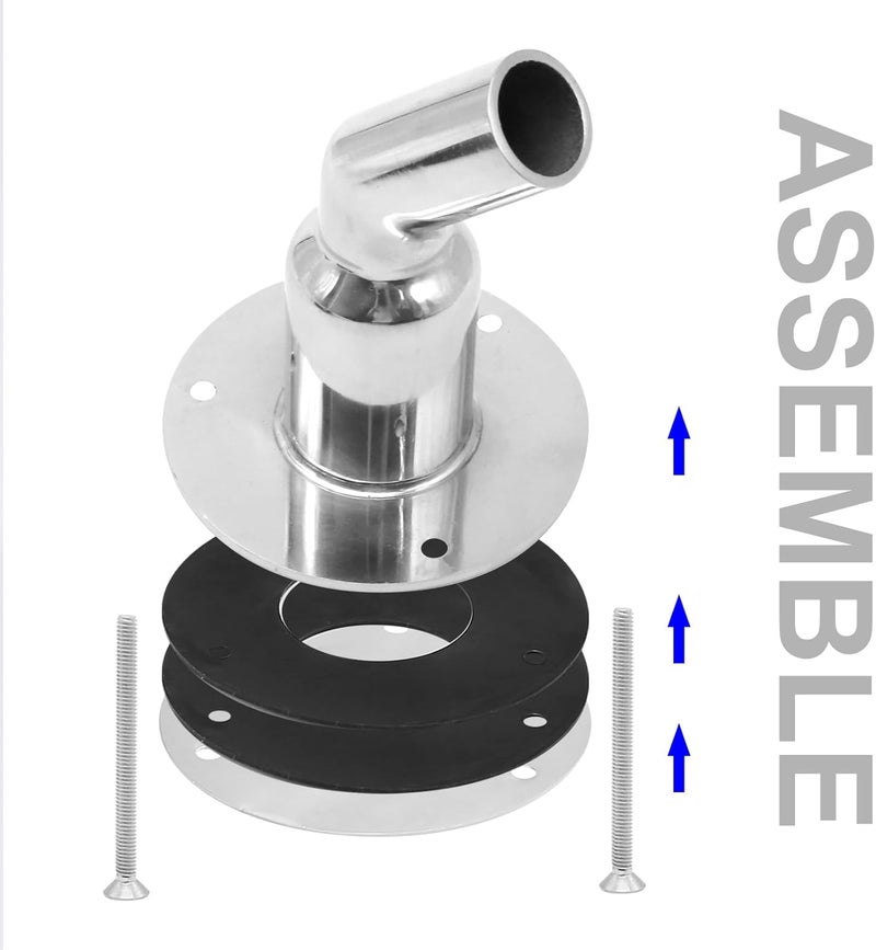 Anxingo 316 stainless steel thru hull/ex-haust fitting 24mm Tube Pipe Socket Hardware For Webasto Eberspacher (bend) - Image 5
